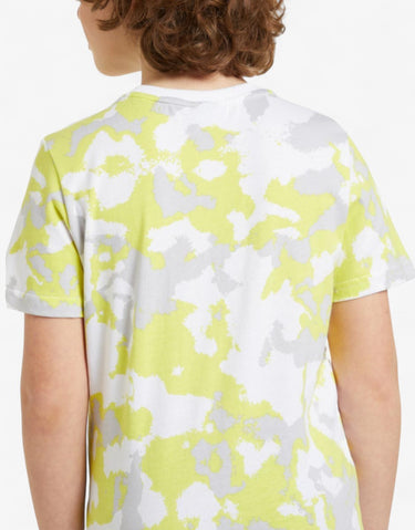 PUMA Alpha All Over Print Tee White/Yellow | MegaMall.bg