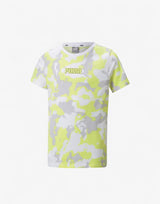 PUMA Alpha All Over Print Tee White/Yellow | MegaMall.bg