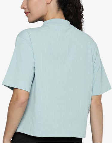 PUMA Classics Mock Neck Tee Blue