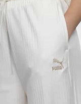 PUMA Classics Ribbed Relaxed Pants Ecru | MegaMall.bg