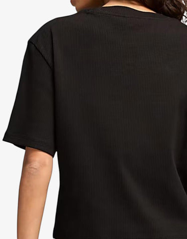 PUMA Classics Ribbed Relaxed Tee Black | MegaMall.bg