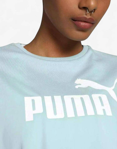 PUMA Essentials Cropped Logo Tee Blue | MegaMall.bg