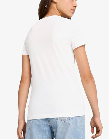 PUMA Essentials Script Metallic Tee White