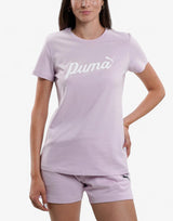 PUMA Essentials+ Script Tee Purple Лилав S | MegaMall.bg