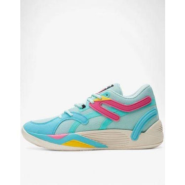 PUMA Trc Blaze Court Basketball Shoes White/Deep Aqua | MegaMall.bg