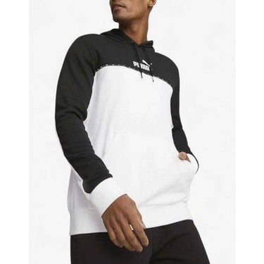 PUMA Essentials Block Tape Hoodie White/Black Бял L | MegaMall.bg
