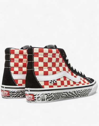 VANS Skate Sk8-Hi Reissue Shoes Black/Red | MegaMall.bg