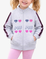 CHICCO Girls Full-Zip Track Top Light Grey/Pink Сив 98 | MegaMall.bg