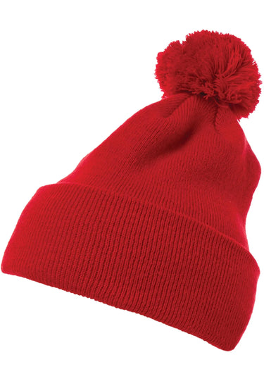 Cuffed Pom Pom Knit Beanie