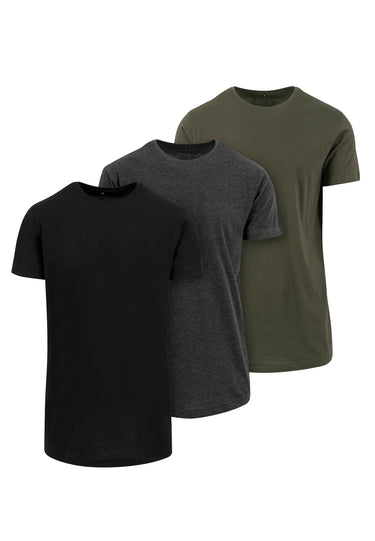 Shaped Long Tee 3-Pack