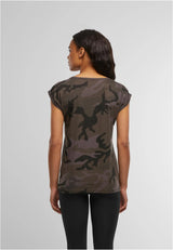 Ladies Extended Shoulder Camo Tee