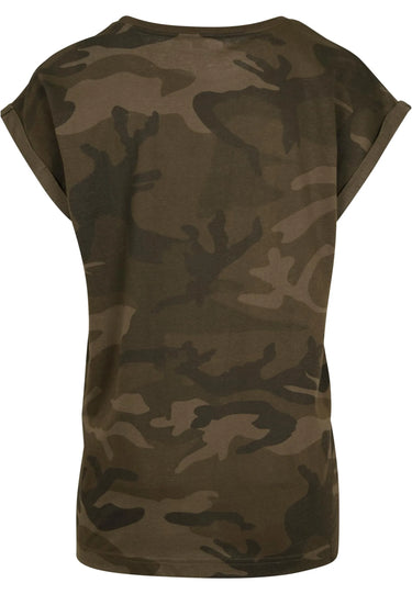 Ladies Extended Shoulder Camo Tee