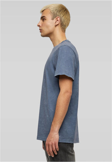 Acid Washed Round Neck Tee