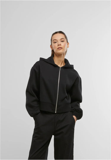 Ladies Short Oversized Zip Jacket