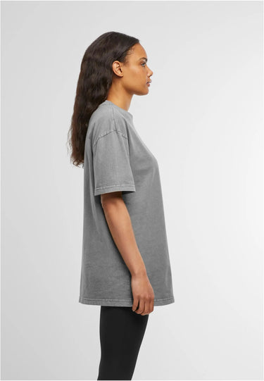 Ladies Oversized Acid Wash Tee