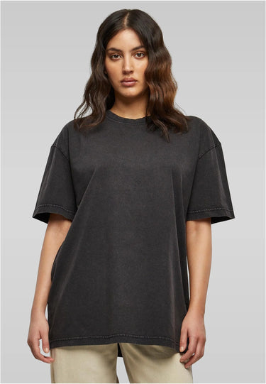 Ladies Oversized Acid Wash Tee
