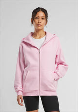 Ladies Fluffy Zip Hoody