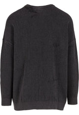 Acid Washed Knitted Oversized Sweater