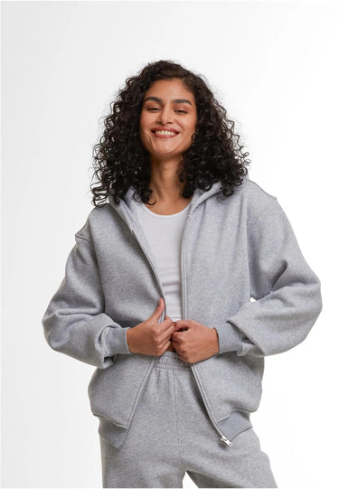 Ladies Loose Fit Zip Hoody
